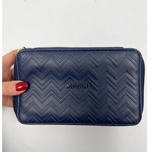 Missoni Exclusive Delta One Travel Case Pouch Blue Wave Zipper - CASE ONLY